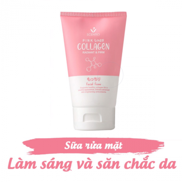 Scentio Sữa Rửa Mặt Dưỡng Trắng Và Săn Chắc Da Scentio Pink Collagen 100ml