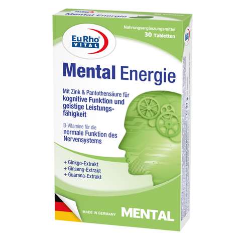 Eurho Vital Viên Uống Bổ Não, Tăng Cường Trí Nhớ Mental Energie 30 Viên