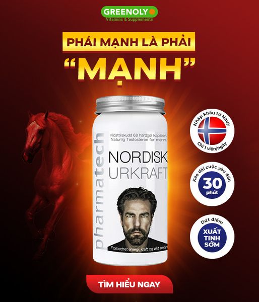 Nordisk Viên Uống Tăng Cường Sinh Lực Nam Giới Urkraft Pharmatech 68 Viên