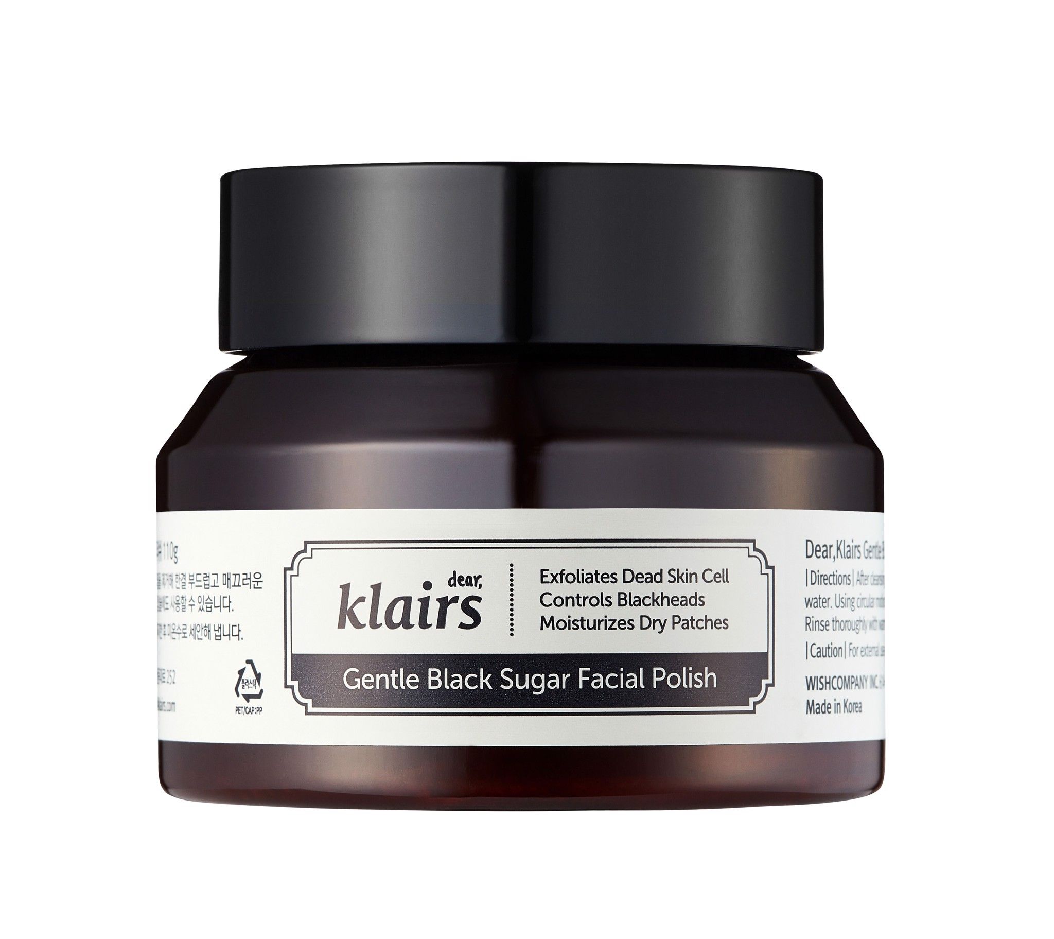 Tẩy Da Chết Dear Klairs Gentle Black Sugar Facial Polish Dưỡng Ẩm, Sáng Da & Chống Lão Hóa 60g