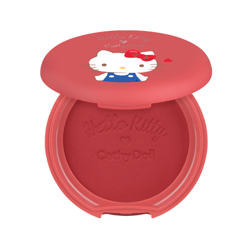 Phấn má hồng Hello Kitty Cathy Doll Cotton Matte Blusher 6.5g #04 Choco Cherry