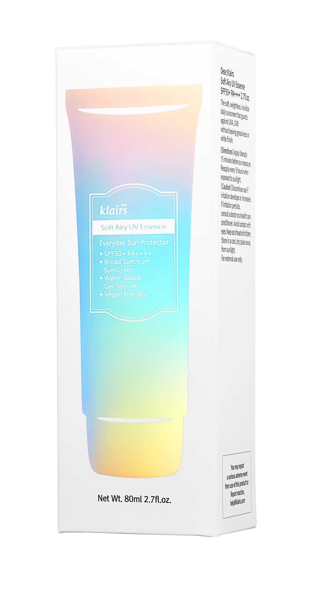 Kem Chống Nắng Dear Klairs Dưỡng Và Làm Mềm Da Soft Airy UV Essence SPF50+ 80ml