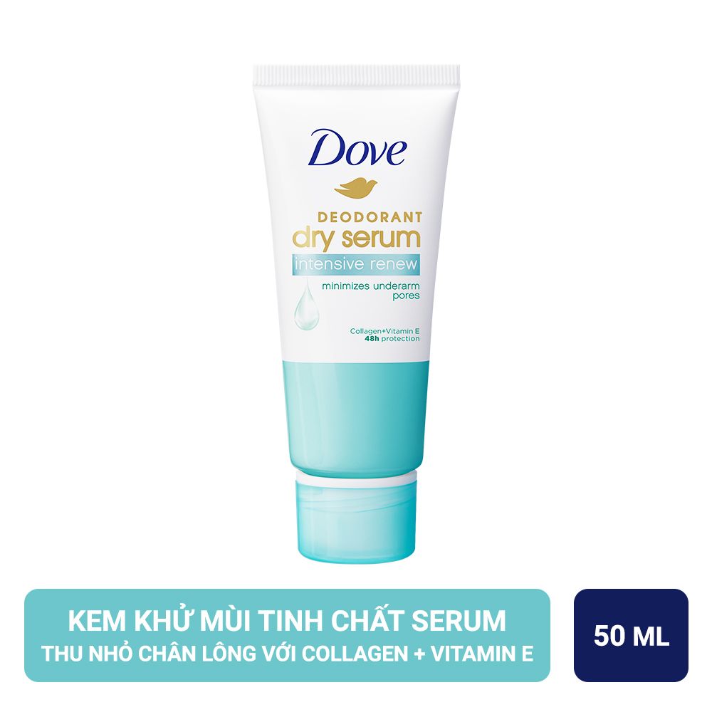 Kem Khử Mùi Dove Tinh Chất Serum Sáng Mịn & Thu Nhỏ Chân Lông với Collagen & Vitamin E 50 ml