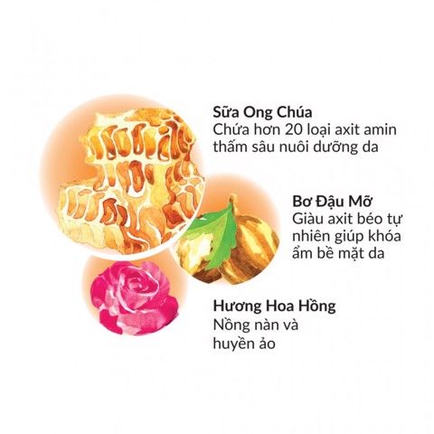 Sữa Tắm Purité Dưỡng Ẩm Sữa Ong Chúa & Hoa Hồng 500ml