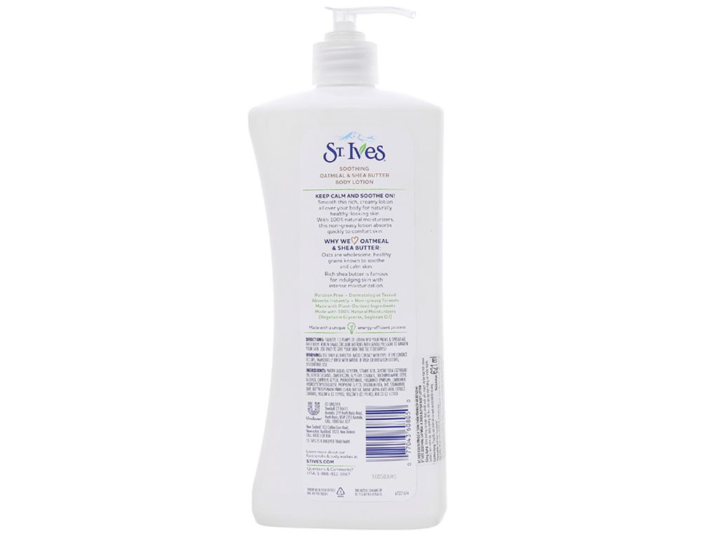 Sữa dưỡng thể St.ives lúa mạch và bơ 621ml