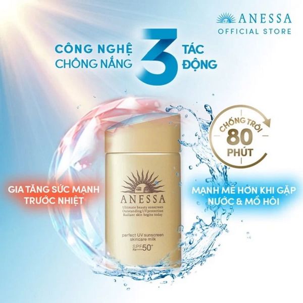 Sữa Chống Nắng Dưỡng Da Kiềm Dầu Bảo Vệ Hoàn Hảo Anessa Perfect Uv Sunscreen Skincare Milk Spf50+ Pa++++ 60Ml