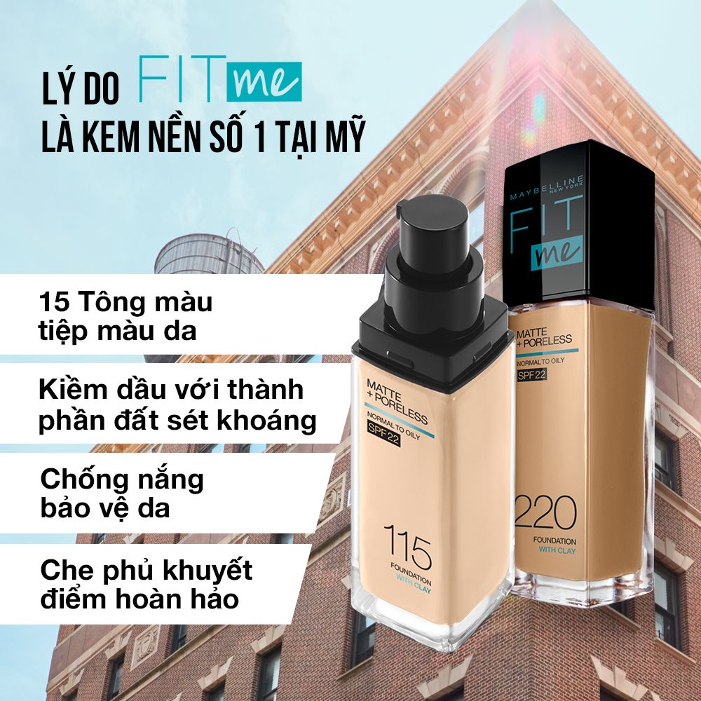 Kem Nền Maybelline New York FitMe SPF22 30ml .#118
