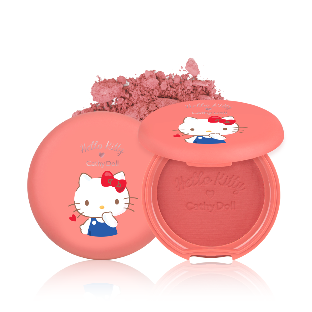 Phấn má hồng Hello Kitty Cathy Doll Cotton Matte Blusher 6.5g #03 Choco Apricot