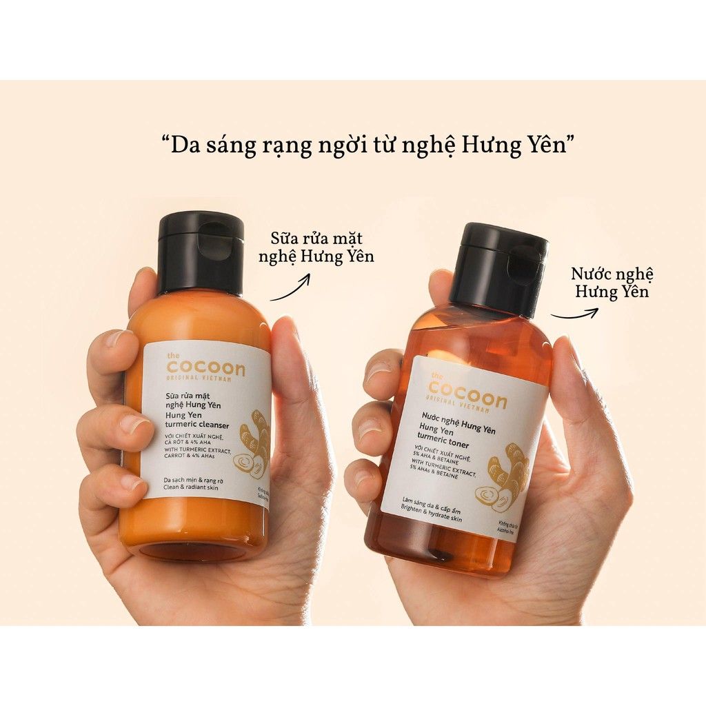 Nước Cân Bằng Cocoon Chiết Xuất Nghệ Hưng Yên Làm Sáng Da Và Cấp Ẩm 140Ml