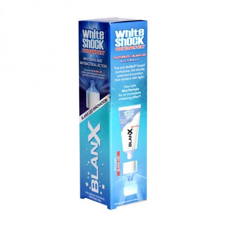 Kem Đánh Răng BLANX - WHITE SHOCK - WHITE&PROTECT + LED làm trắng răng (Italy)