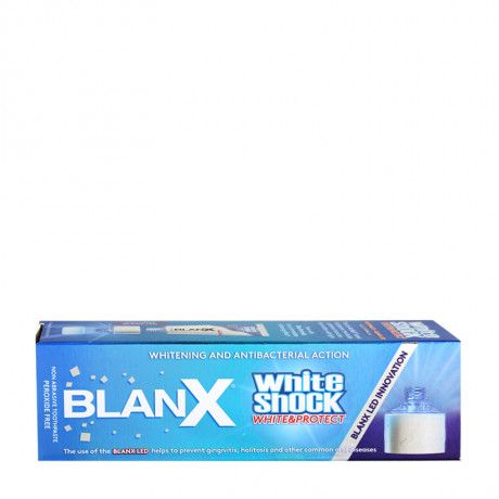 Kem Đánh Răng BLANX - WHITE SHOCK - WHITE&PROTECT + LED làm trắng răng (Italy)