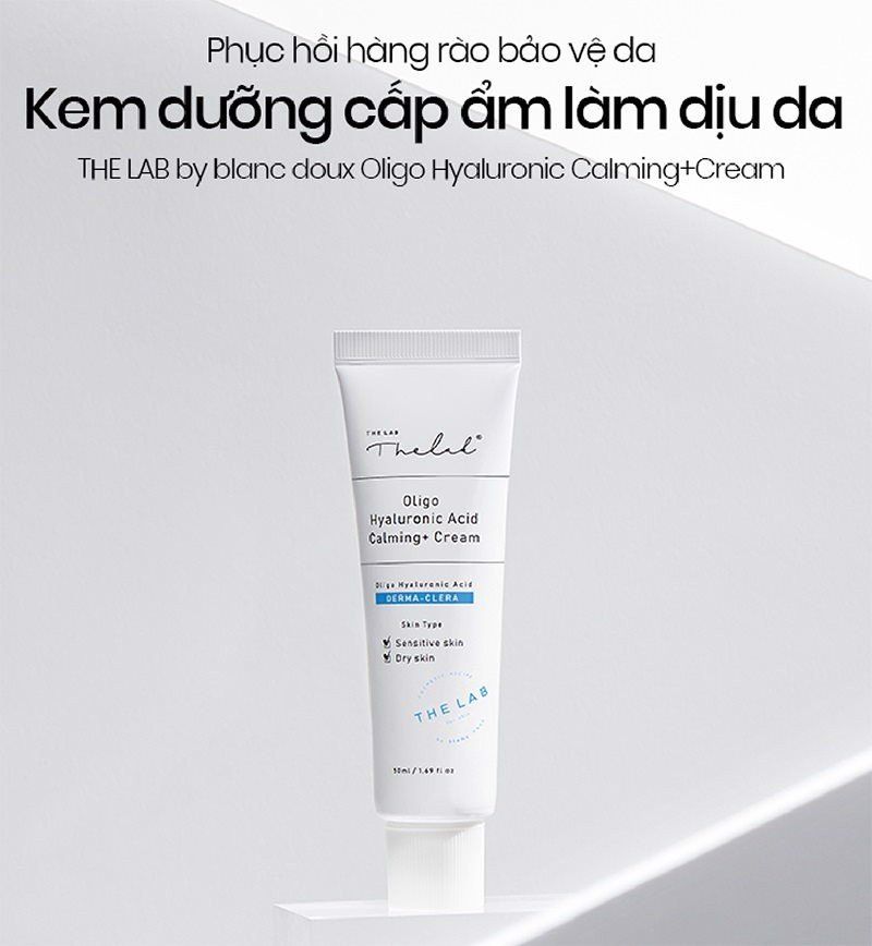 Kem Dưỡng Cấp Ẩm Oligo Hyaluronic Acid Calming & Cream THE LAB by blanc doux 50Ml