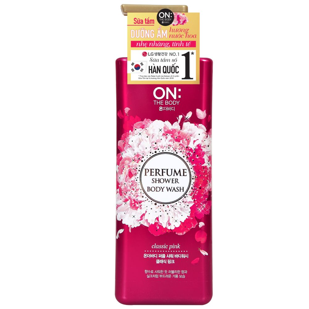 Sữa Tắm Dưỡng Ẩm Hương Nước Hoa On The Body Classic Pink 500G