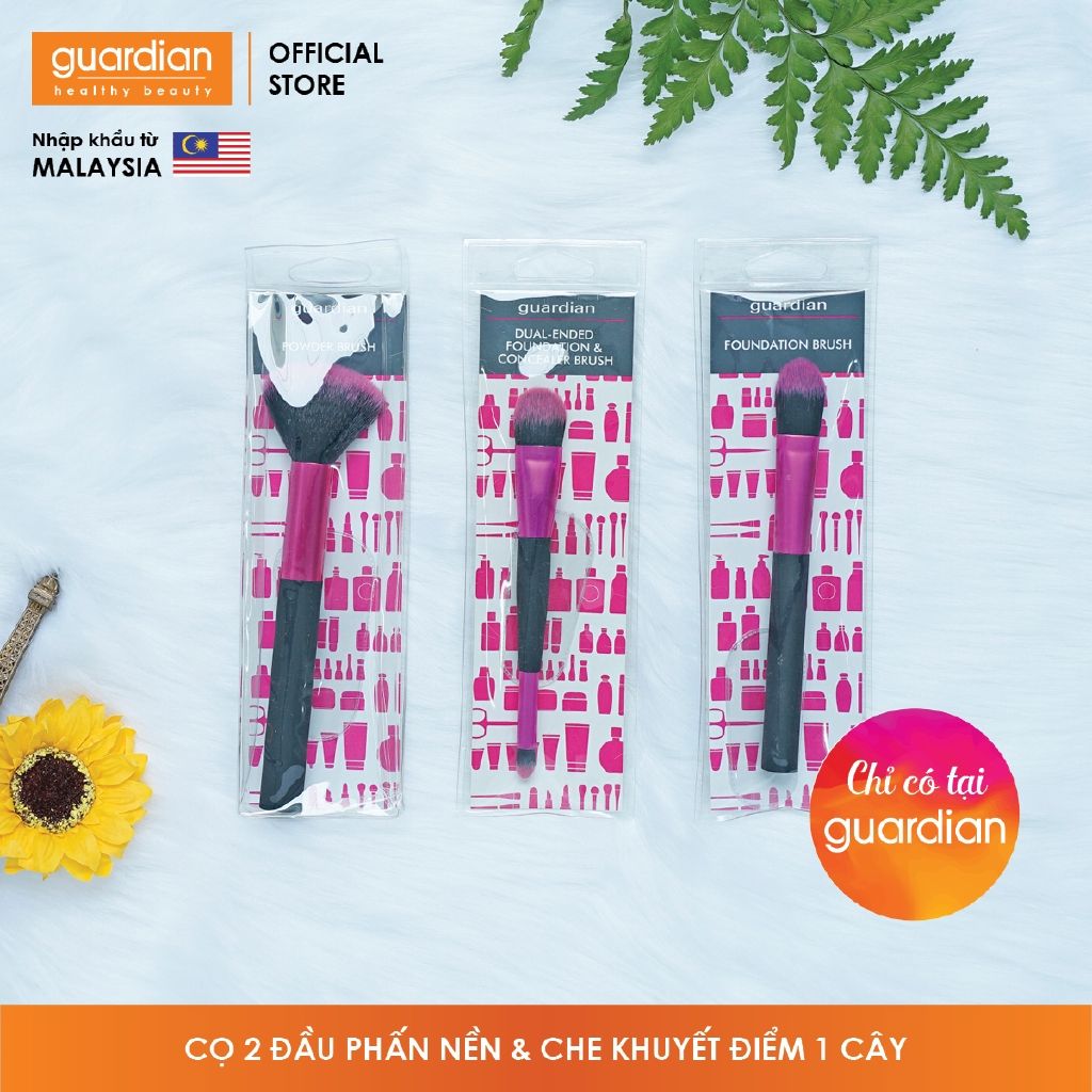 Cọ 2 đầu Guardian đánh phấn nền và che khuyết điểm 1 cây