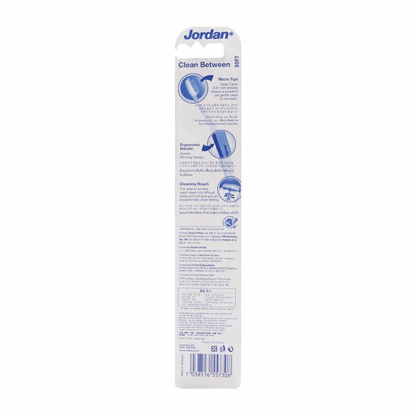 Bàn Chải Đánh Răng Jordan Clean Between Mềm