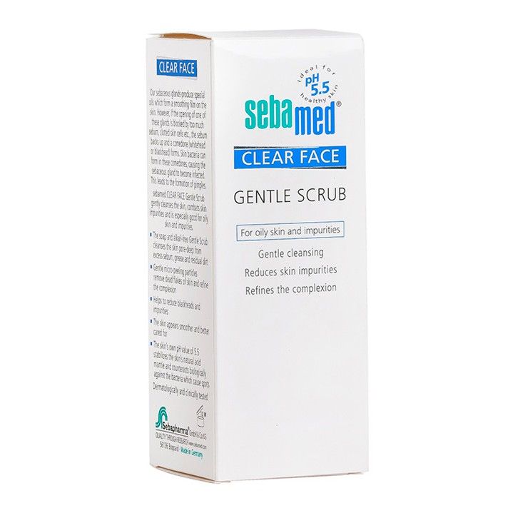 Kem tẩy tế bào chết Sebamed Clear Face Gentle Scrub pH 5.5 150ml