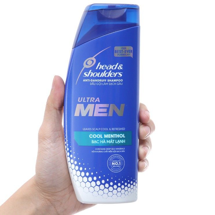 Dầu gội sạch gàu mát lạnh cho nam Head & Shoulders Anti-Dandruff Shampoo Cool Menthol (315ml)