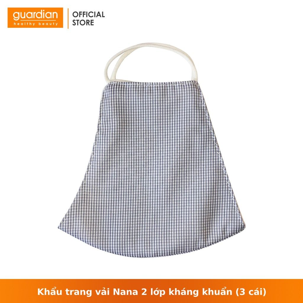 Khẩu trang vải Nana 2 lớp kháng khuẩn (3 cái) KT07