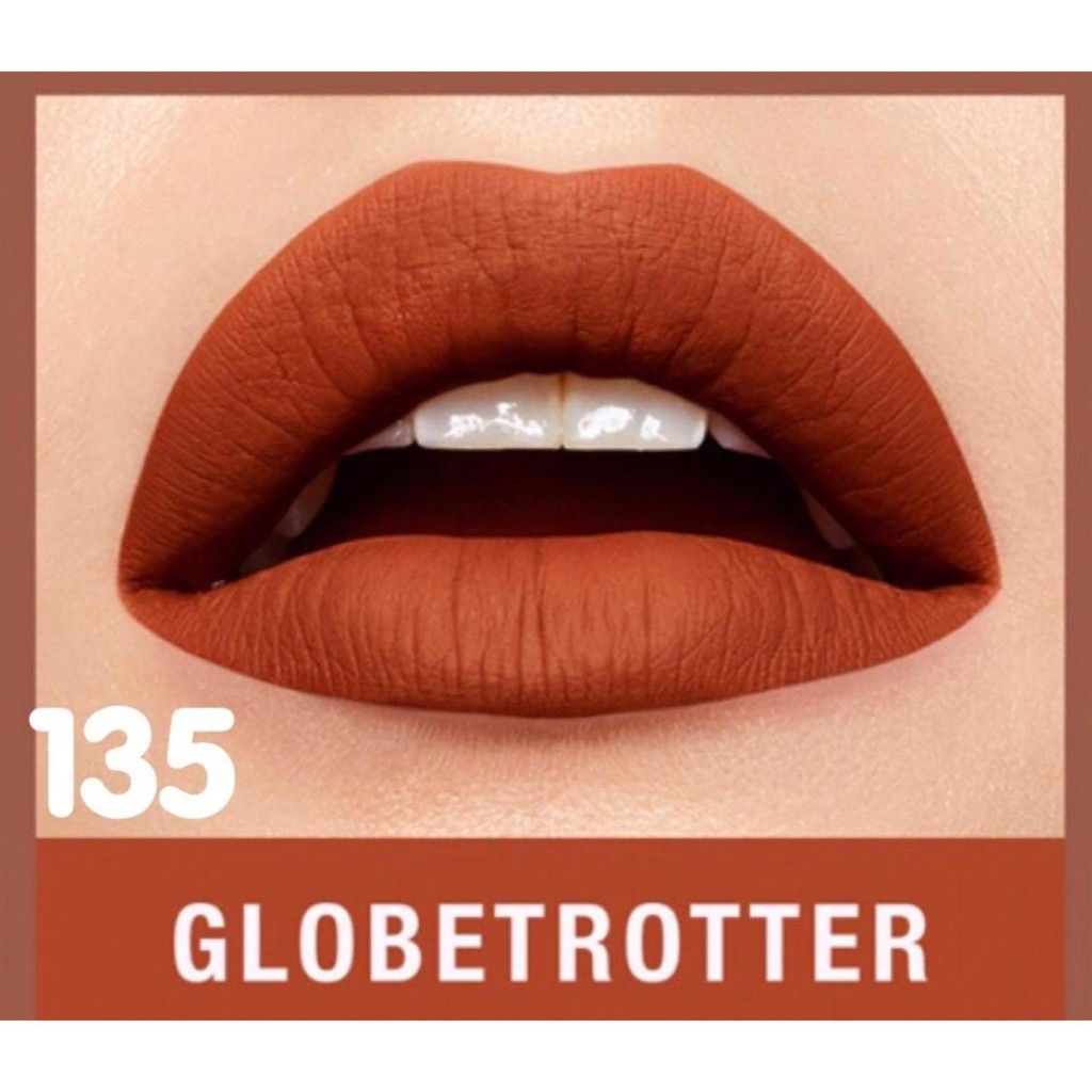 Son kem chuẩn lì giữ màu 16h Maybelline Super Stay Matte Ink Phiên Bản City (5ml) Tông 135 Globetrotter