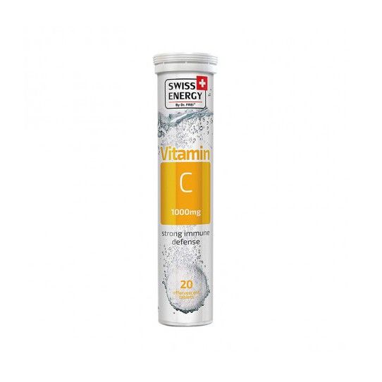 Viên sủi bổ sung vitamin C tăng cường sức đề kháng Swiss Energy Vitamin C 1000mg (tuýp 20 viên)