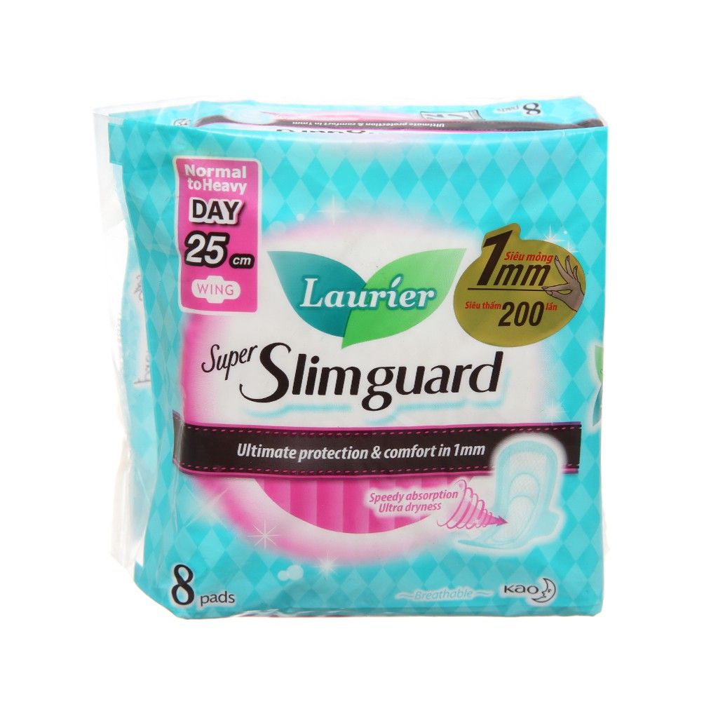 Băng vệ sinh Laurier Siêu mỏng 25cm 08 Miếng