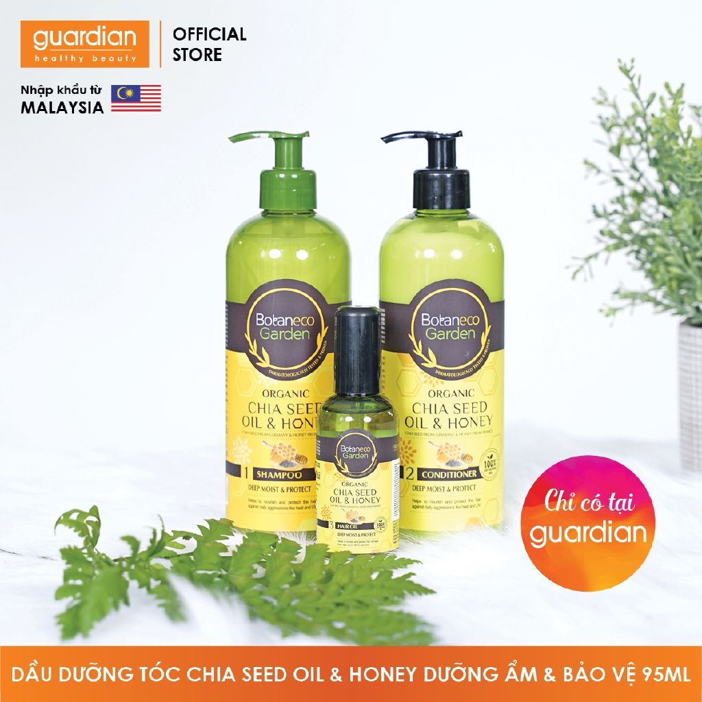 Dầu dưỡng tóc Botaneco Garden Chia seed oil & Honey dưỡng ẩm sâu & bảo vệ 95ml