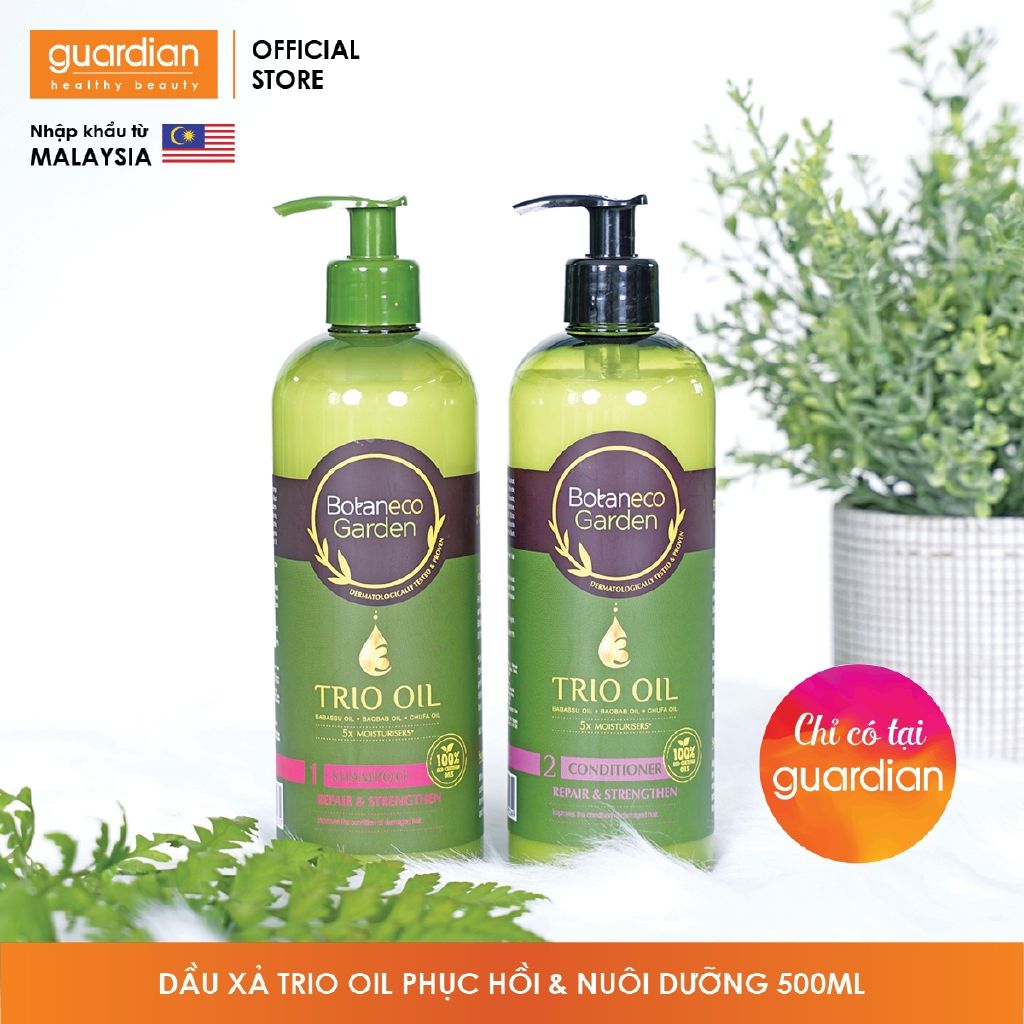 Dầu xả Botaneco Garden Trio Oil phục hồi và nuôi dưỡng tóc (500ml)