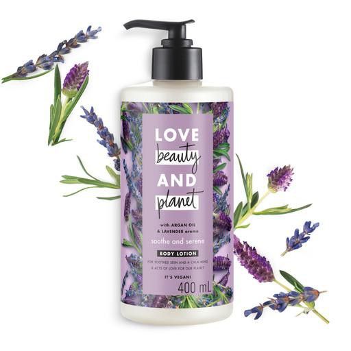 Sữa dưỡng thể dưỡng ẩm dịu nhẹ Love Beauty And Planet Soothe & Serene 400ml