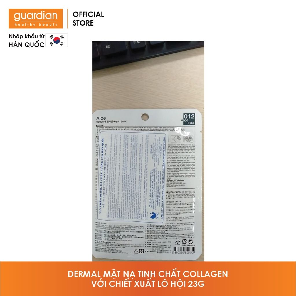 Mặt nạ Dermal tinh chất Collagen với chiết xuất Lô Hội 23g