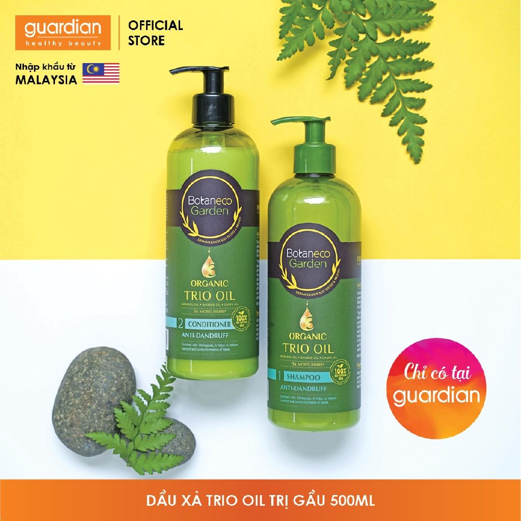 Dầu xả Botaneco Garden Organic Trio Oil trị gàu 500ml