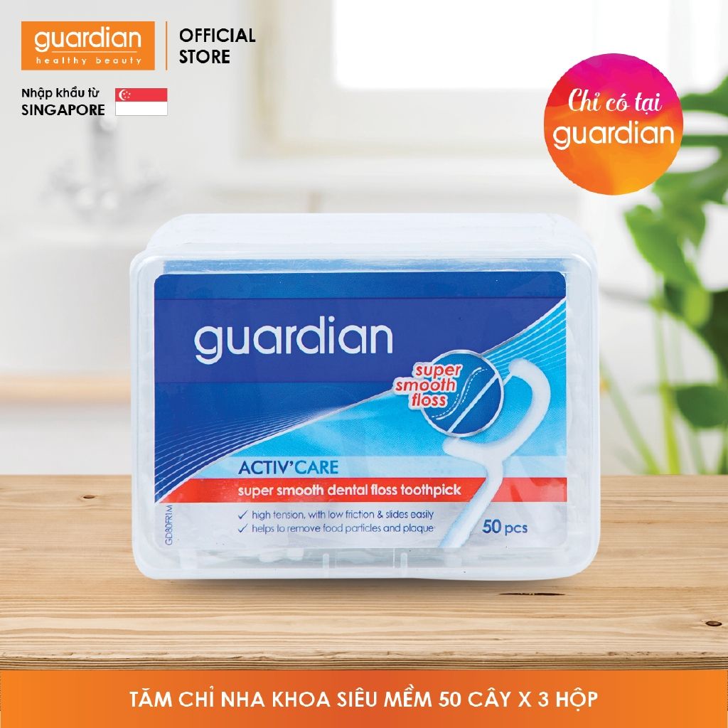 Tăm chỉ răng nha khoa Guardian – 50 cây x 3 hộp