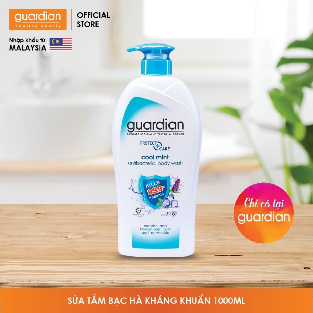 Sữa tắm Guardian Bạc Hà kháng khuẩn 1000ml