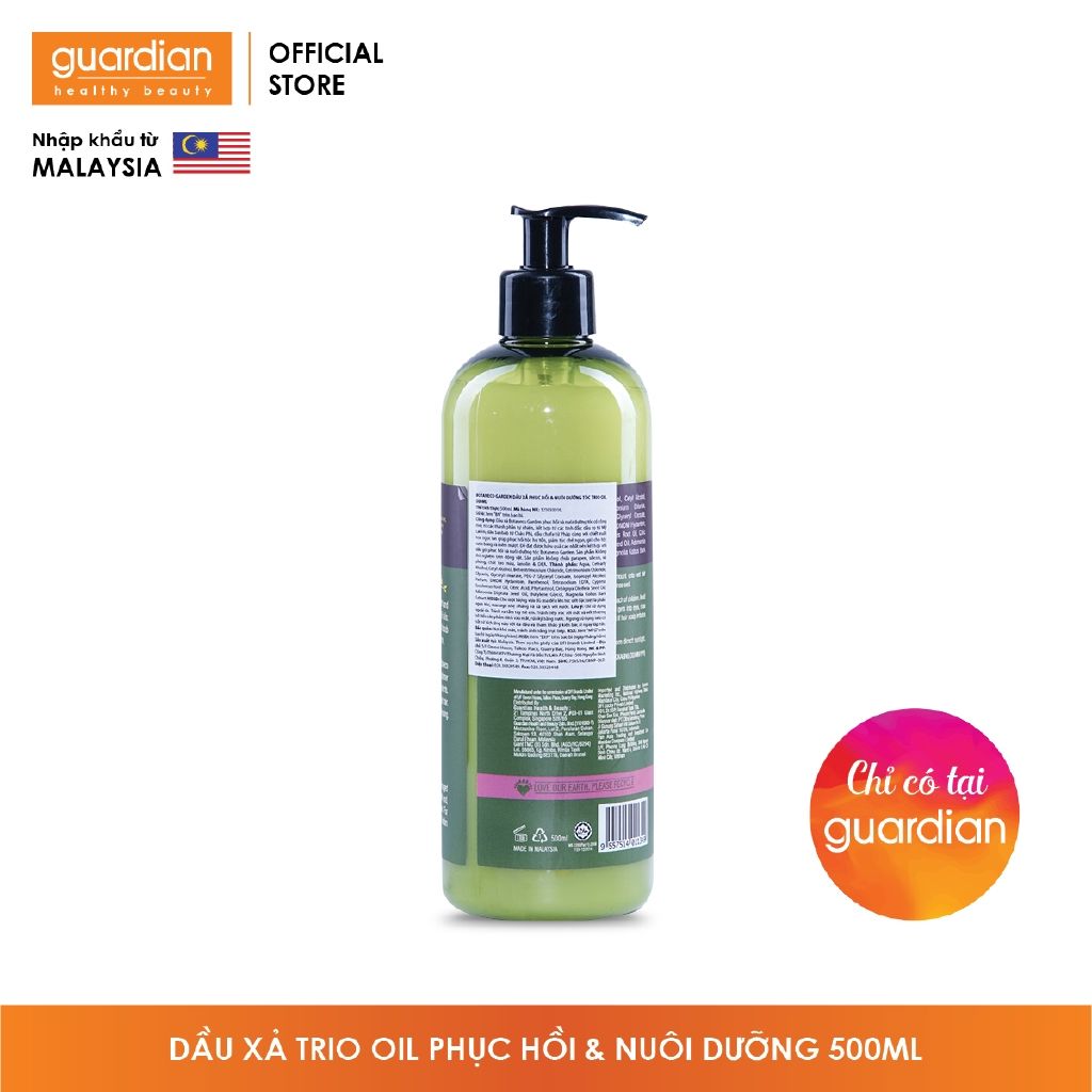 Dầu xả Botaneco Garden Trio Oil phục hồi và nuôi dưỡng tóc (500ml)