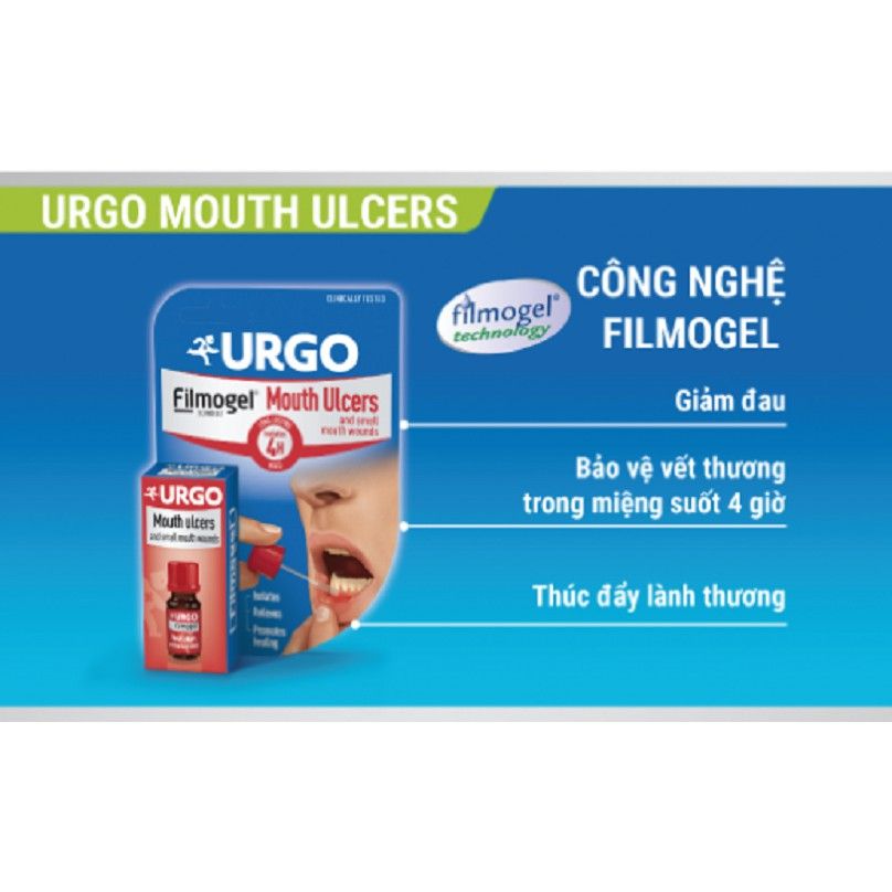 Gel trị loét miệng Urgo Mouth Ulcers (6ml)