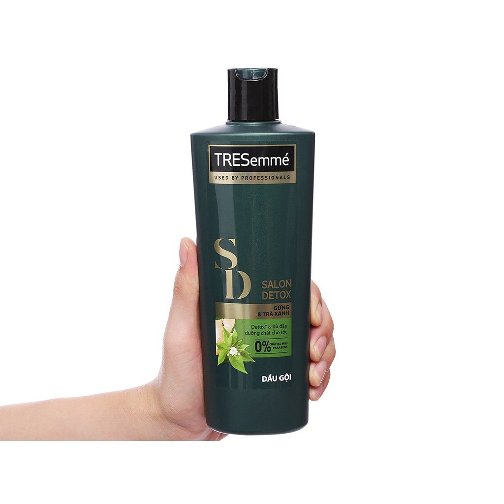 Dầu gội TreSemme Salon Detox Gừng và Trà xanh giúp tóc chắc khoẻ 340g