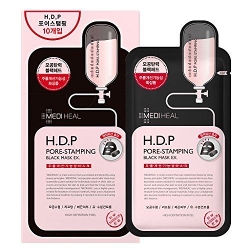 Mặt nạ MEDIHEAL than hoạt tính loại bỏ bã nhờn và làm mịn da H.D.P Pore-Stamping Black Mask EX. 25ml