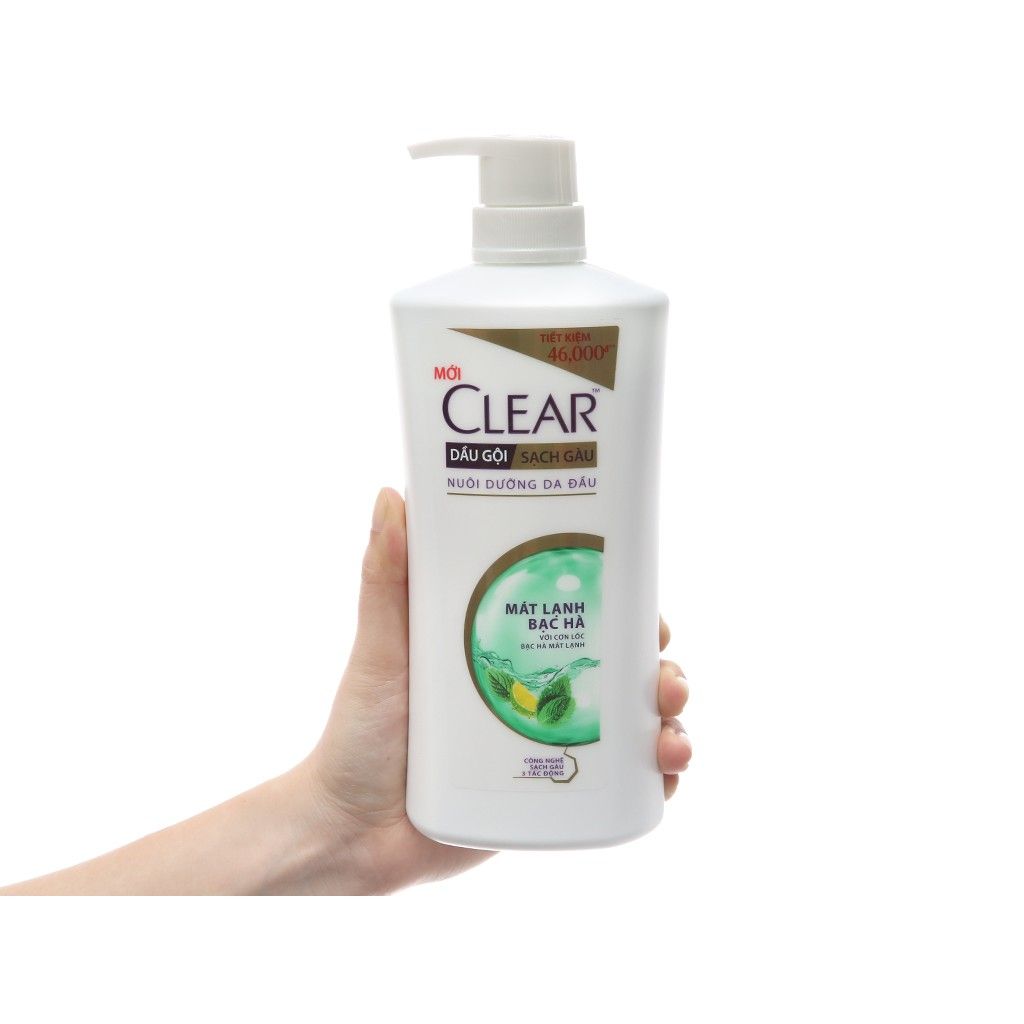 Dầu gội Clear mát lạnh bạc hà 650g