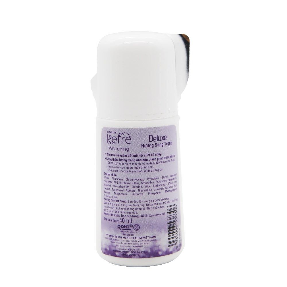 Lăn khử mùi Refre Whitening Deluxe (40ml) hương sang trọng
