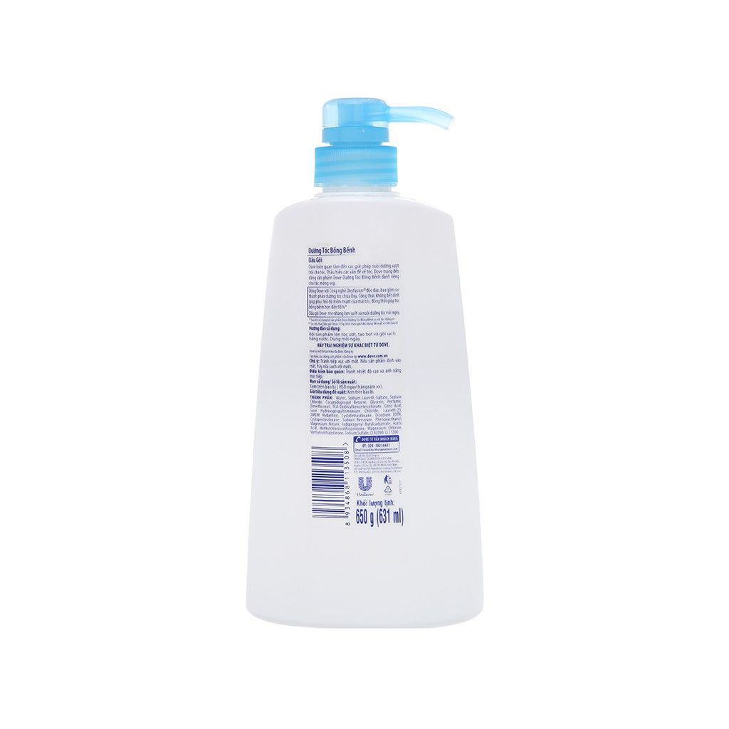 Dầu gội Dove Dưỡng tóc bồng bềnh 650g
