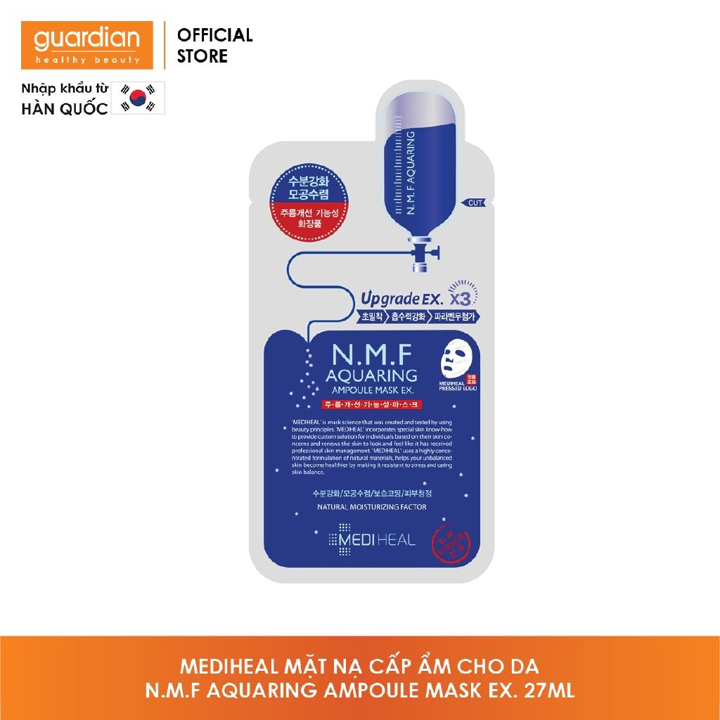 Mặt nạ cấp ẩm cho da MEDIHEAL N.M.F Aquaring Ampoule Mask EX. 27ml