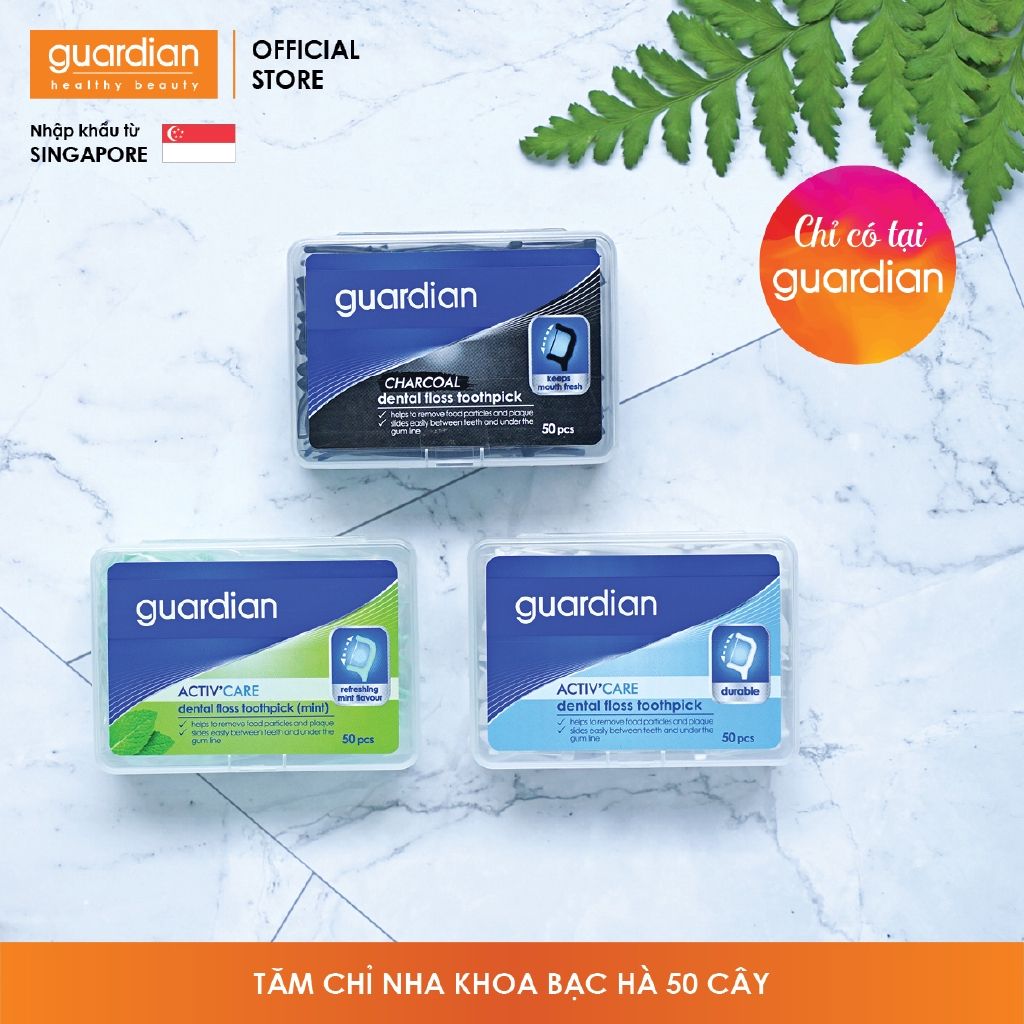 Tăm Chỉ nha khoa Guardian hương Bạc Hà - 50 cây