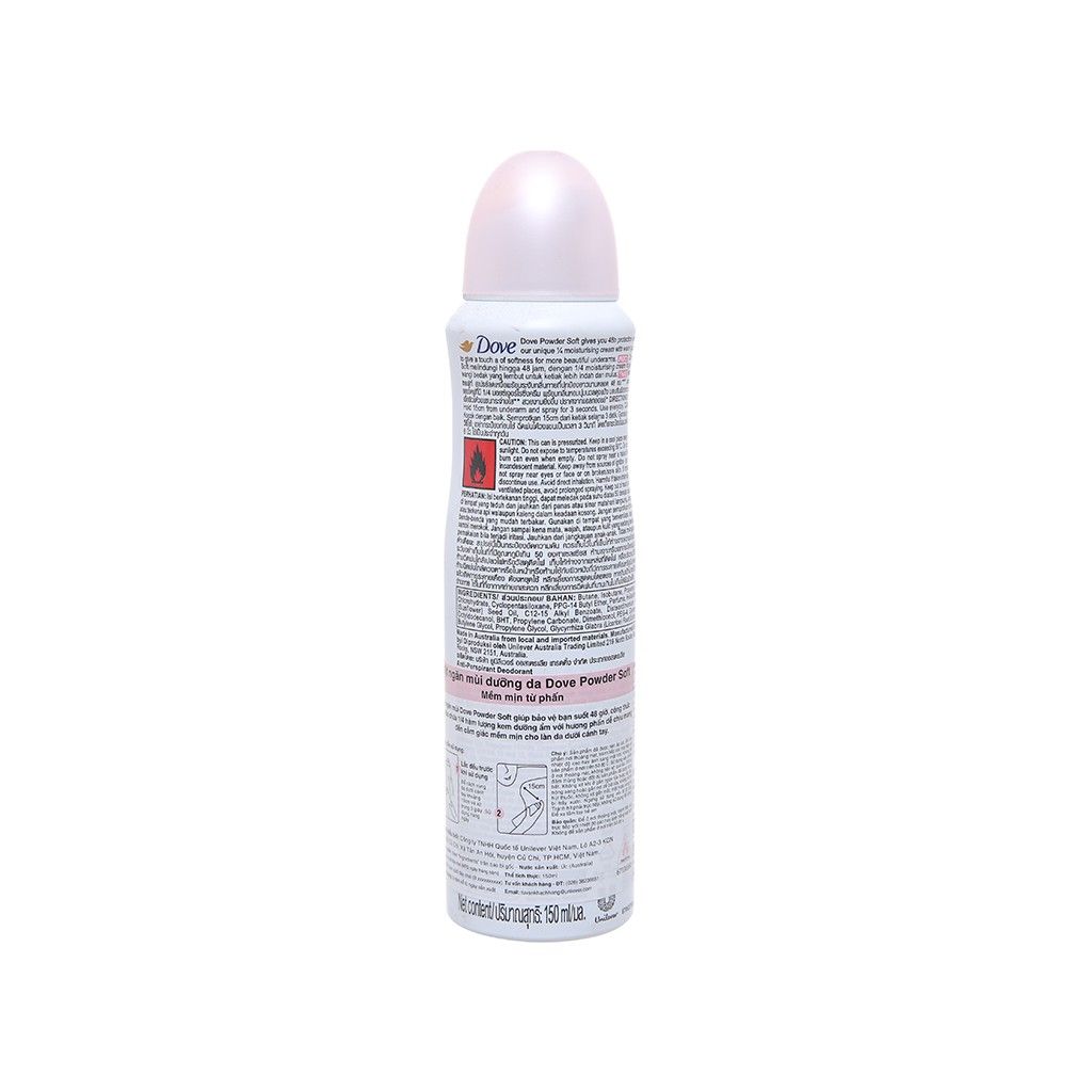 Xịt Khử Mùi Dove Power Soft 150ml
