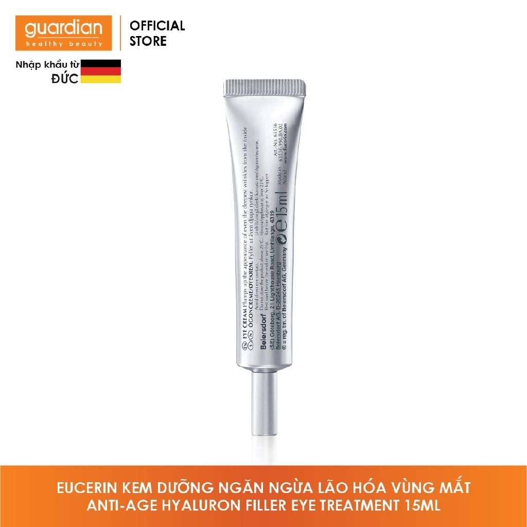 Kem Dưỡng Ngăn Lão Hóa Vùng Mắt EUCERIN Anti-Age Hyaluron Filler Eye Treatment 15ml