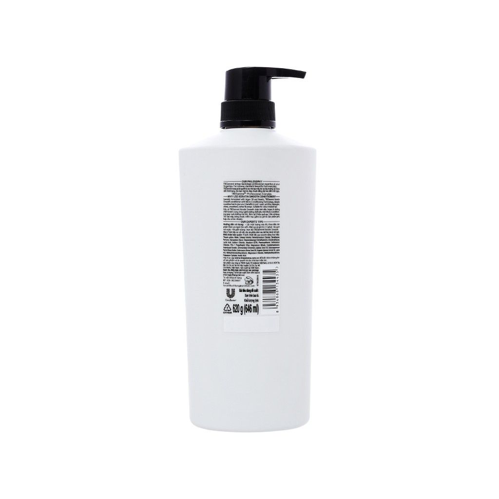 Dầu xả TreSemme Keratin Smooth vào nếp suôn mượt 620g