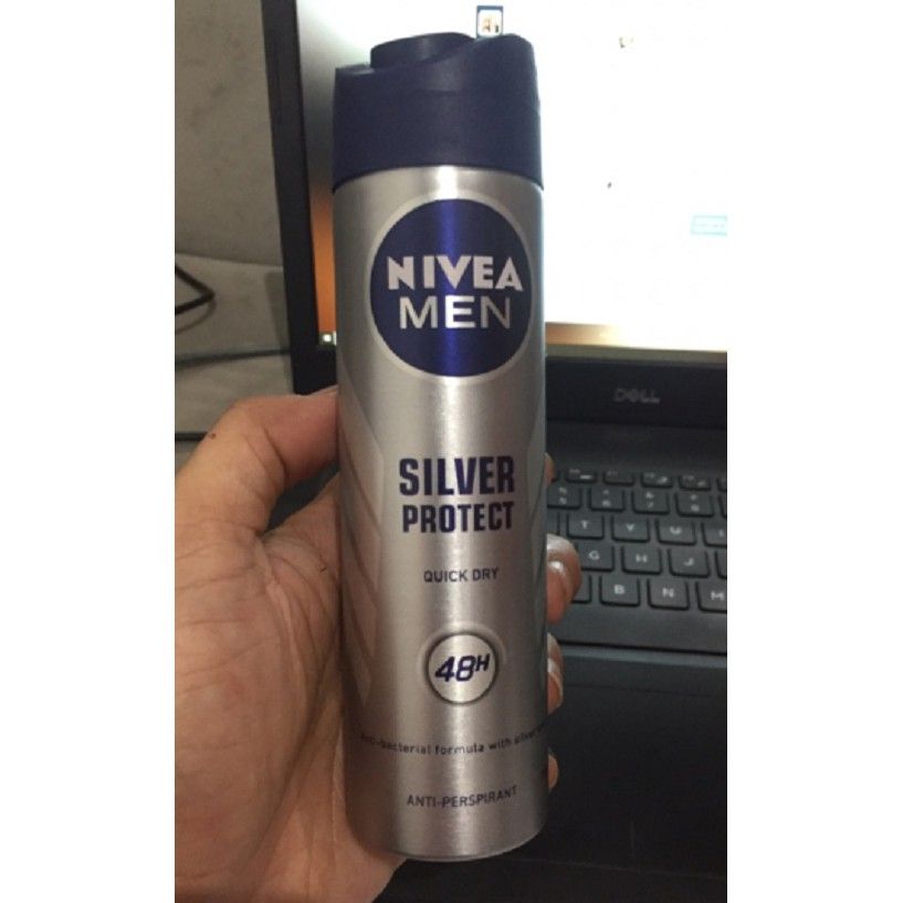Xịt khử mùi Nivea Men Silver Protect Phân Tử Bạc 150ml