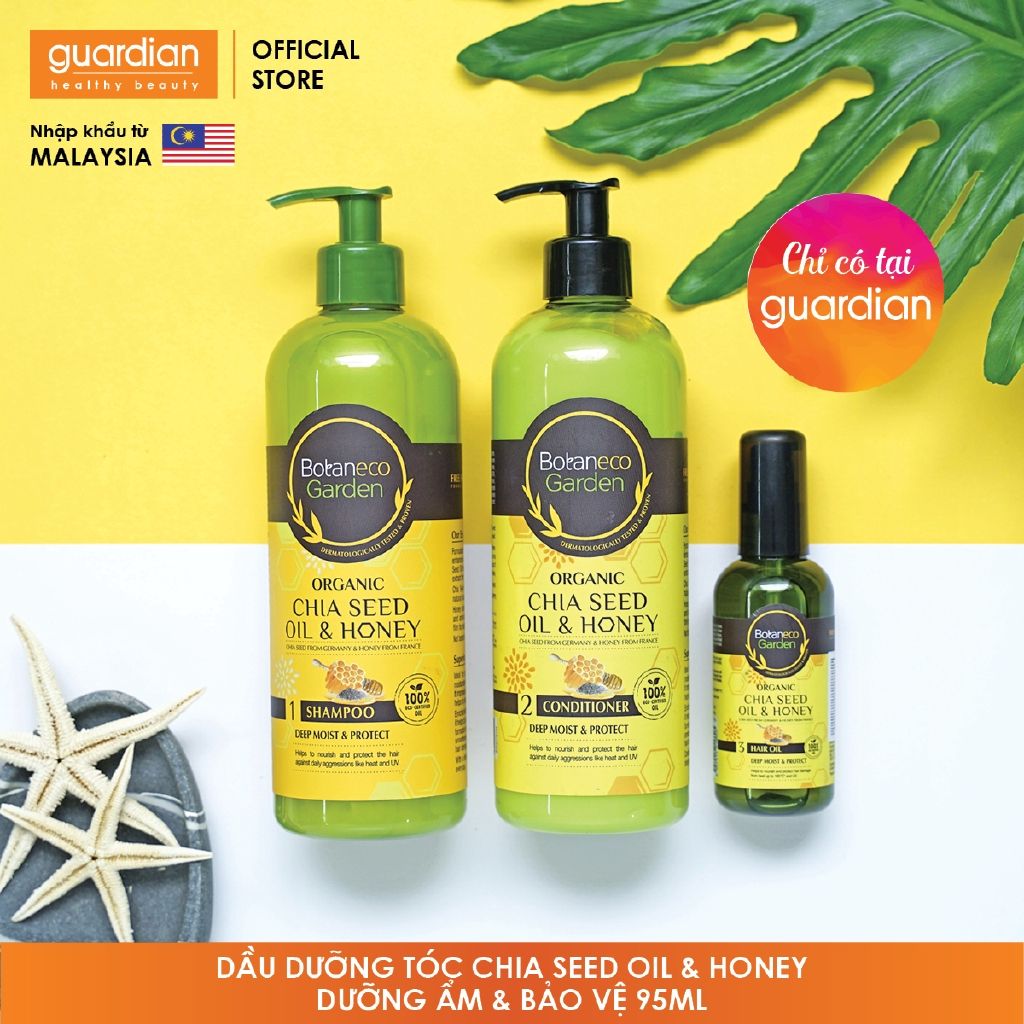 Dầu dưỡng tóc Botaneco Garden Chia seed oil & Honey dưỡng ẩm sâu & bảo vệ 95ml