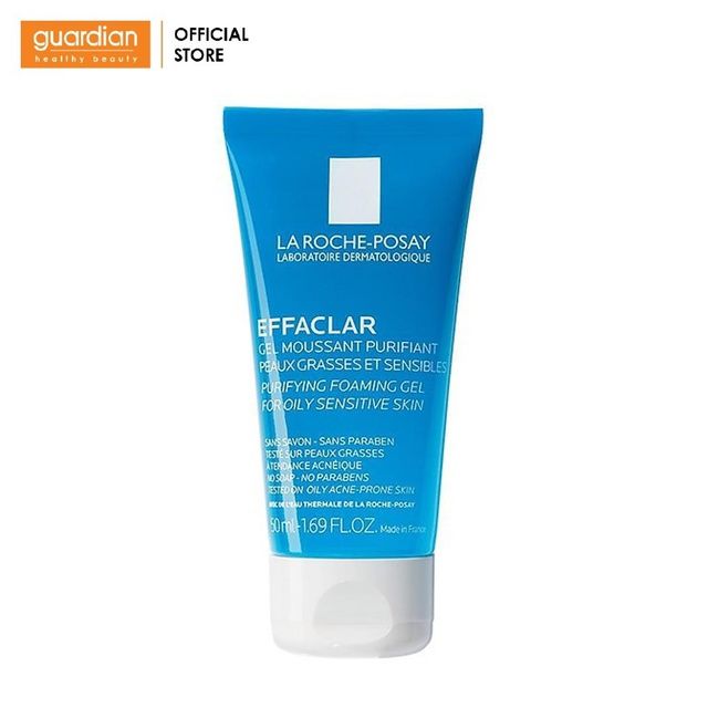 Gel rửa mặt tạo bọt giảm nhờn cho da dầu nhạy cảm La Roche Posay Effaclar Purifying Foaming Gel 50ml