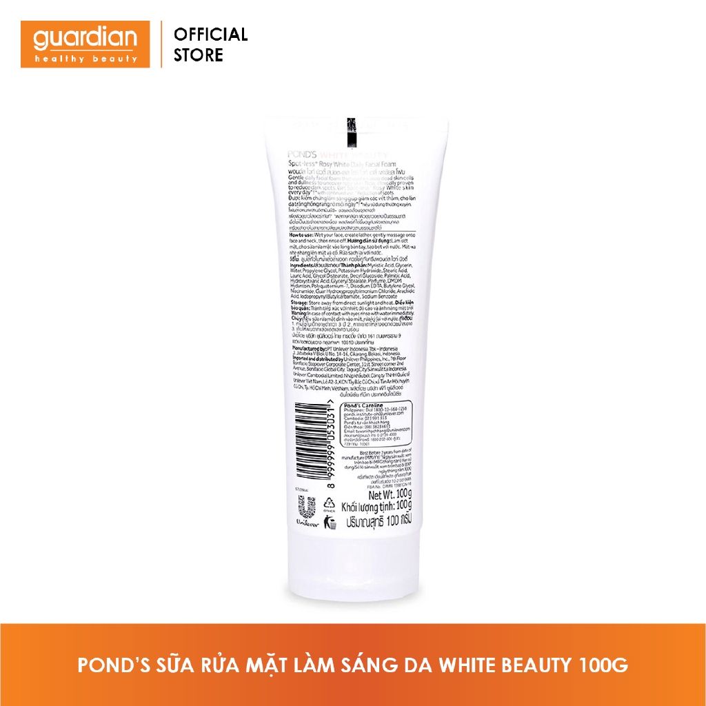 Sữa rửa mặt làm sáng da POND'S White Beauty 100g