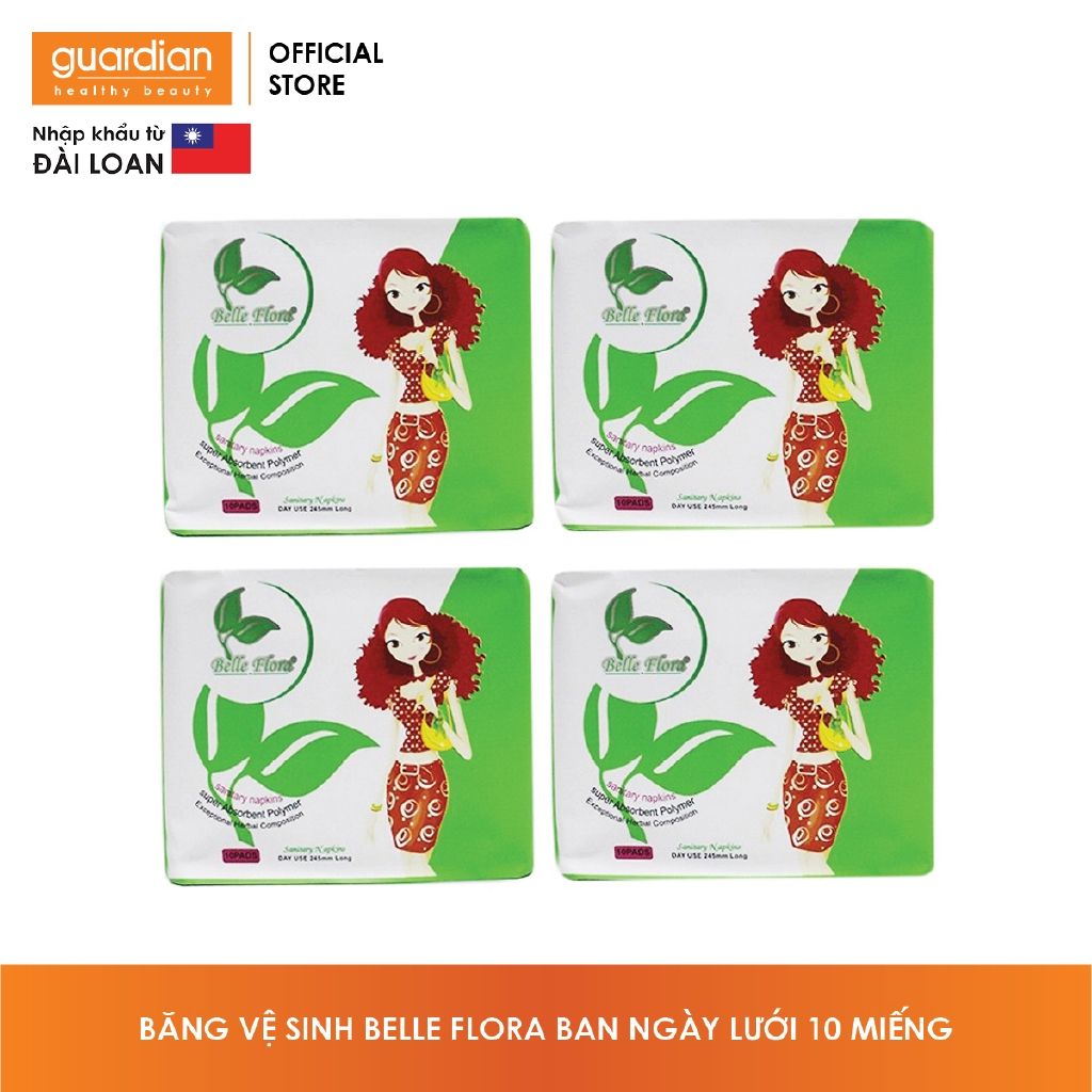 Băng vệ sinh Belle Flora ban ngày mặt lưới (10 miếng)