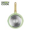Chảo nhôm sâu men đá ceramic miệng rót Green Cook GCP231-28IH màu xanh 10 lớp chống dính sử dụng được trên tất cả các loại bếp - greencook